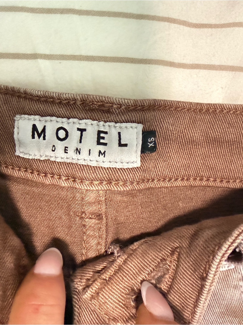 Motel Rocks Brown Swirl Pattern Jeans - Picture 3 of 3